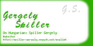 gergely spiller business card